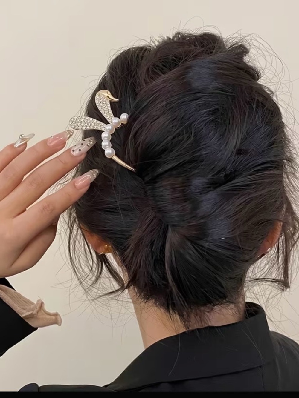 Pearl-Embellished Bunny 🐰 Hair Stick